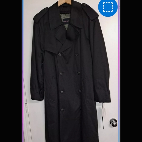 Coats | Nautica Mens Black Trench Coat 
